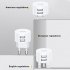 Dual USB Round Travel Charger Mobile Phone Charging Head USB Power Adapter With Plug For Laptops Pad Phone And More White  US standard 
