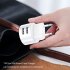 Dual USB Round Travel Charger Mobile Phone Charging Head USB Power Adapter With Plug For Laptops Pad Phone And More White  US standard 