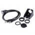 Dual USB Socket Extension Cable Car Dashboard Flush Mount 2 USB Plug Lead Panel Data Cord Motorcycle Wire Charger black