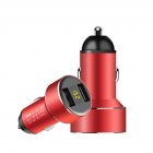 Dual Usb Car Charger Digital Display Multi-functional Constant Temperature Charging Adapter Vehicle Parts red