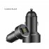 Dual Usb Car Charger Digital Display Multi functional Constant Temperature Charging Adapter Vehicle Parts grey