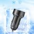 Dual Usb Car Charger Digital Display Multi functional Constant Temperature Charging Adapter Vehicle Parts grey