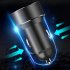 Dual Usb Car Charger Digital Display Multi functional Constant Temperature Charging Adapter Vehicle Parts grey