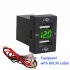 Dual Usb Car Charger Digital Voltmeter Display Real Time Quick Charge Power Adapter Socket For Mobile Phone green