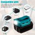 Dual Usb Power Source Charger Li ion Battery Adapter With Led Lights For Makita 14 4 18v MT45 USB 3W lights