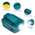 Dual Usb Power Source Charger Li ion Battery Adapter With Led Lights For Makita 14 4 18v MT45 USB 3W lights