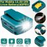 Dual Usb Power Source Charger Li ion Battery Adapter With Led Lights For Makita 14 4 18v MT45 USB 3W lights