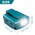 Dual Usb Power Source Charger Li ion Battery Adapter With Led Lights For Makita 14 4 18v MT45 USB 3W lights