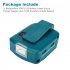Dual Usb Power Source Charger Li ion Battery Adapter With Led Lights For Makita 14 4 18v MT45 USB 3W lights