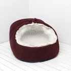 Dual Use Soft Plush Dog Cat Bed Dog Kennel Pet House for Puppy Dogs Cat Small Animals Mat red_S