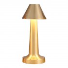 Dumbbell Retro Led Table Lamp 1800mah Battery Touch Usb Charging Night Light For Restaurant Hotel Coffee Bedroom Decor [golden]