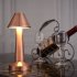 Dumbbell Retro Led Table Lamp 1800mah Battery Touch Usb Charging Night Light For Restaurant Hotel Coffee Bedroom Decor  golden 
