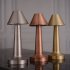 Dumbbell Retro Led Table Lamp 1800mah Battery Touch Usb Charging Night Light For Restaurant Hotel Coffee Bedroom Decor  golden 