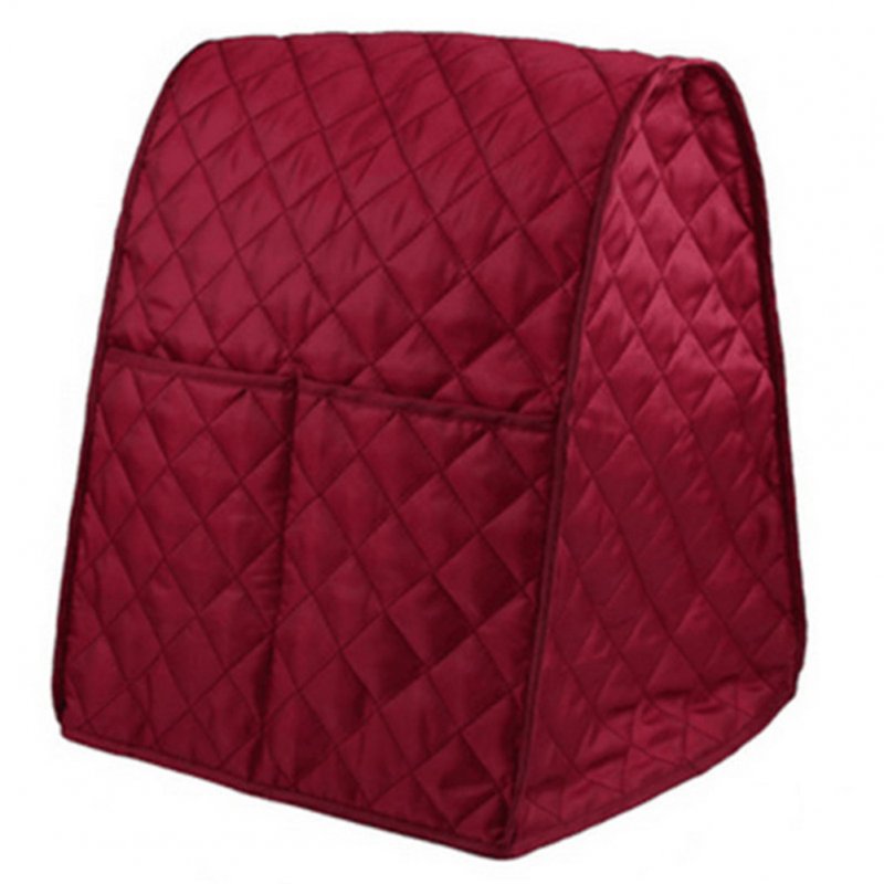 Dustproof Waterproof Cloth Quilted Blender Cover Organizer Bag for Kitchen Mixer red