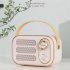 Dw13 Retro Bluetooth compatible Speaker Classical Travel Music Player Wireless Portable Speakers Decoration Gifts pink