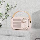 Dw13 Retro Bluetooth-compatible Speaker Classical Travel Music Player Wireless Portable Speakers Decoration Gifts pink