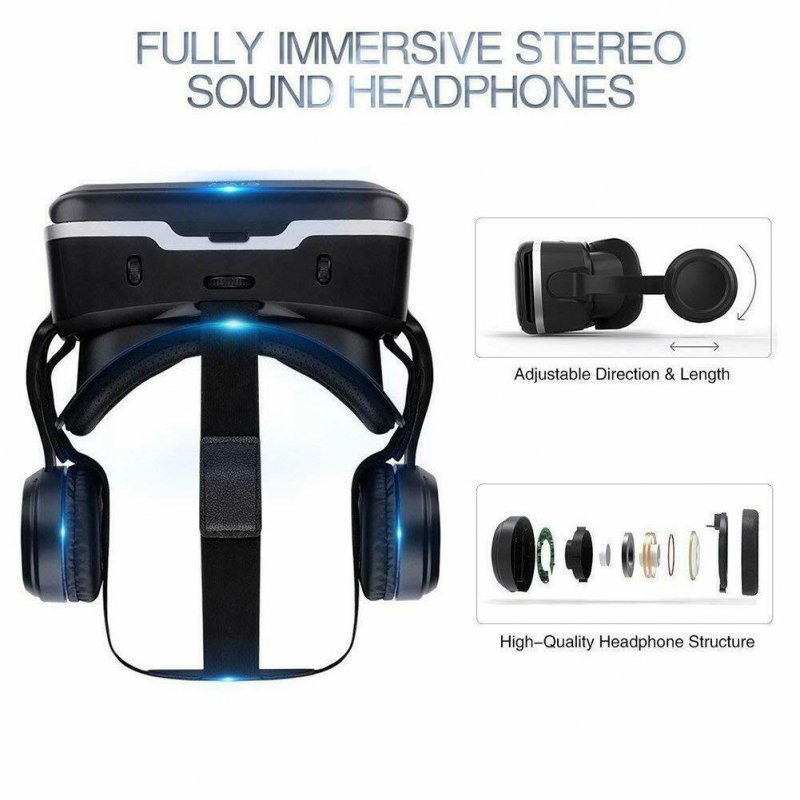 3D Glasses Virtual Reality Headset VR Box Goggles for Android iPhone Samsung 