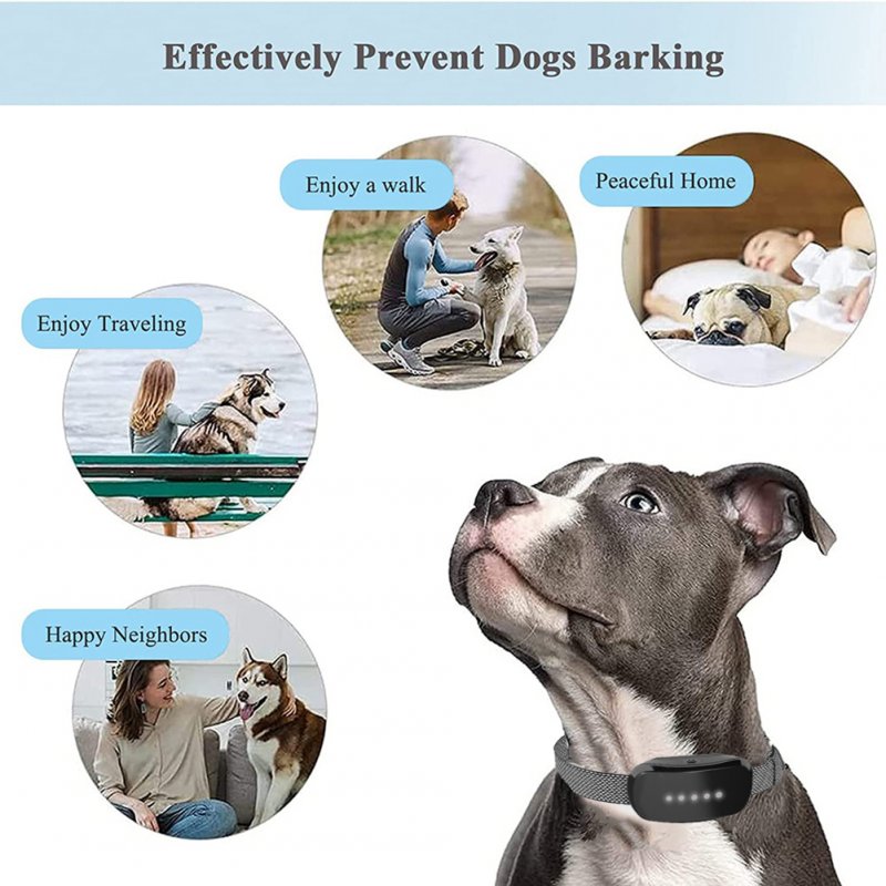 Bark Collar Rechargeable Waterproof Adjustable Sensitivity Anti Barking Control Collar Dog Training Bark Collar 