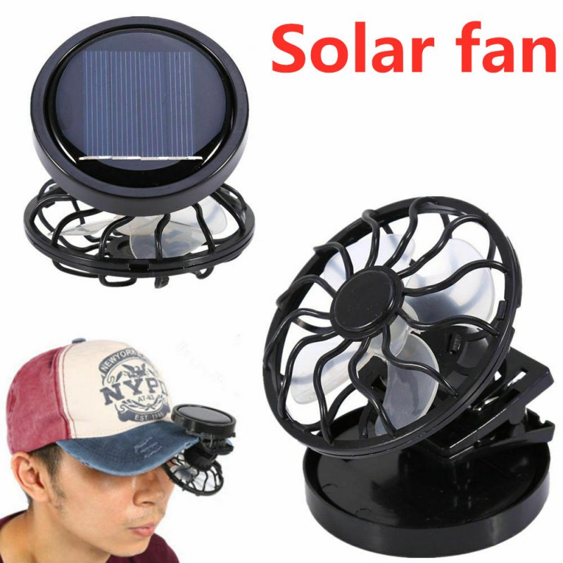 Clip-on Hat Mini Clip Solar Sun Energy Power Panel Cell Cooling Fan Cooler  