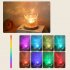 Dynamic Water Ripple Night Light  USB Charging 16 Color Crystal Crown Projector Lamp Flame Effect Rotating Light With Remote Control For Living Room Bedroom Rec