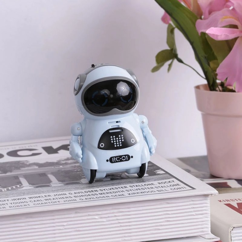 Electric Voice Smart Mini Pocket Robot with Light Music Multi-functional Children Early Education Puzzle Toys 