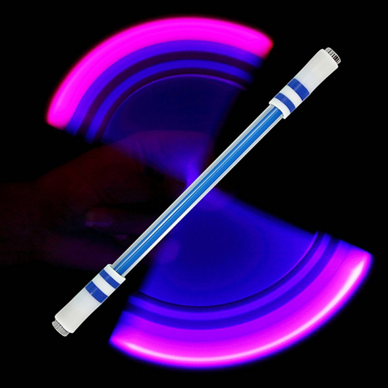 E15  Illuminated Spinning Pen Rolling Pen Special Pen without Refill for Kids E15 (B blue send E11)