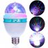 E27 3w Led Voice Automatic Rotating Stage  Lamp Prismatic Shell Shape Crystal Light Bulb For Disco Home Decoration Club Parties E27