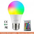 E27 3w RGB LED  Bulb 16 color Color changing Light 4 level Brightness Adjustable Remote Control Smart Bulb For Bars Ktv Stage 10W remote control version