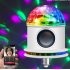 E27 Bluetooth RGB Stage Light LED 7 Colors Change Rotating Music Magic Disco Ball DJ Light Stage Effect Lighting Mushroom Sun Bluetooth Magic Ball   Power Cord