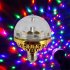 E27 Crystal  Magic  Ball  Light Colorful Rotating Stage Rgb Led Bulb For Home Christmas Party Nightclubs Bars Reception Rooms Six color luminous gold shell
