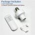 E27 Lamp Holder Wireless Remote Control Stable Performance Light Bulb Cap Socket Switch Screw Kit 220V
