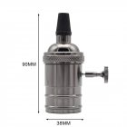 E27 Retro Style Aluminum Edison Lamp Holder with Switch for Decor Pearl black
