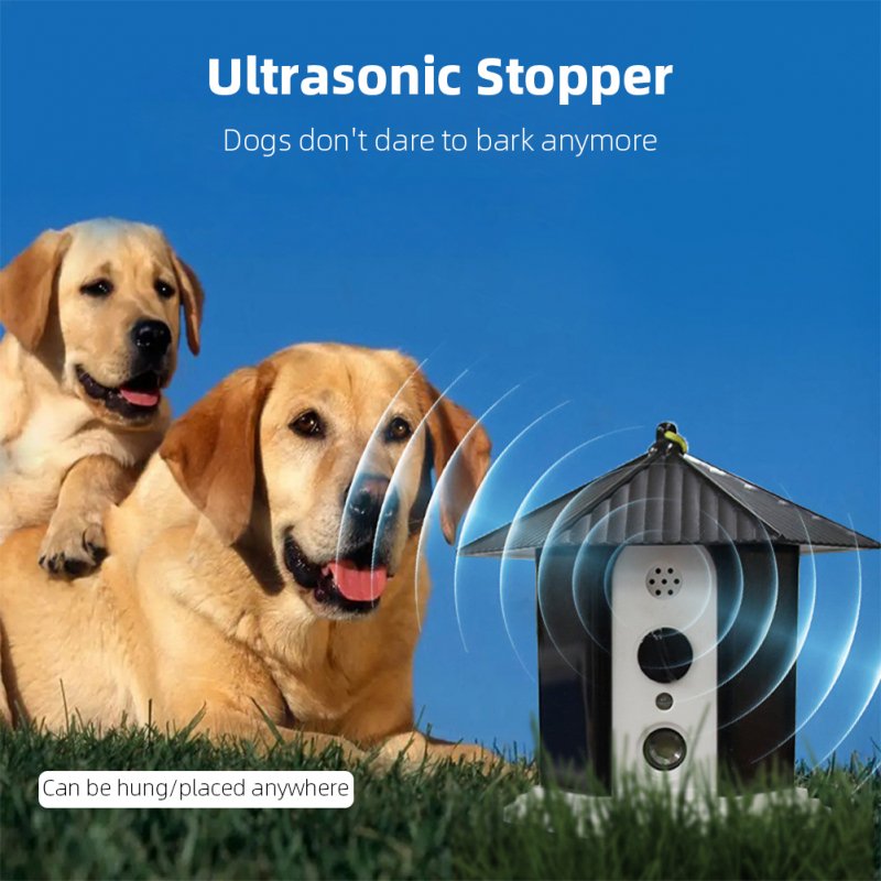 Anti Barking Device Dog Barking Control Devices Ultrasonic Dog Bark Deterrent Pet Behavior Training Tool Black