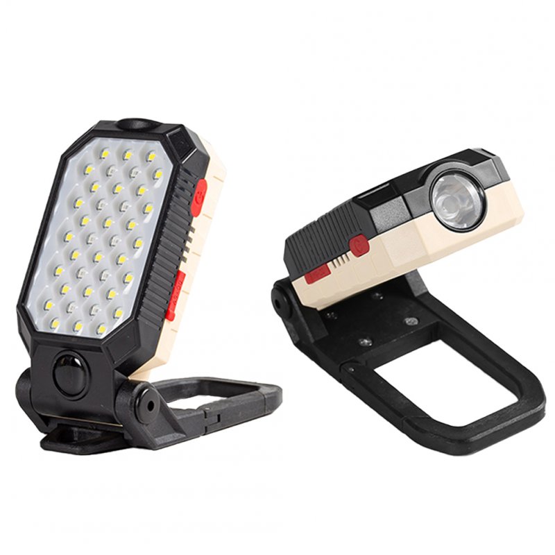 Cob Work Light With Strong Magnet 4 Lighting Modes Usb Rechargeable Multi-Function Maintenance Flashlight For Night Camping Emergency Repair 