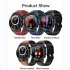 E400 Smart Watch Full Touch Screen Ecg Ppg Blood Oxygen Monitoring Ip68 Waterproof Smartwatch Black Belt