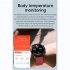 E400 Smart Watch Full Touch Screen Ecg Ppg Blood Oxygen Monitoring Ip68 Waterproof Smartwatch Blue Belt w  Bracket