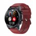 E400 Smart Watch Full Touch Screen Ecg Ppg Blood Oxygen Monitoring Ip68 Waterproof Smartwatch Red Belt w  Bracket