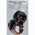 E400 Smart Watch Full Touch Screen Ecg Ppg Blood Oxygen Monitoring Ip68 Waterproof Smartwatch Black Belt w  Bracket