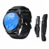 E400 Smart Watch Full Touch Screen Ecg Ppg Blood Oxygen Monitoring Ip68 Waterproof Smartwatch Black Belt w  Bracket