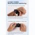 E400 Smart Watch Full Touch Screen Ecg Ppg Blood Oxygen Monitoring Ip68 Waterproof Smartwatch Black Belt w  Bracket