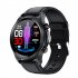 E400 Smart Watch Full Touch Screen Ecg Ppg Blood Oxygen Monitoring Ip68 Waterproof Smartwatch Black Belt w  Bracket