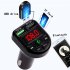 E5 Car  Mp3  Player Bte5 Bluetooth compatible Hands free Call Led Screen Display Power off Memory Function Fm Transmitter Receiver black