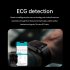 E500 Smart Watch Real time Non invasive Blood Sugar Ecg Ppg Blood Pressure Monitoring Smartwatch Black Silicon Belt