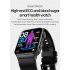 E500 Smart Watch Real time Non invasive Blood Sugar Ecg Ppg Blood Pressure Monitoring Smartwatch Black Silicon Belt