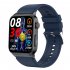 E500 Smart Watch Touch Screen Real Time Blood Sugar Ecg Ppg Monitoring Sports Fitness Smartwatch Blue Rubber Belt