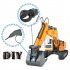 E561 17 pass Large Remote  Control  Excavator  Toy Detachable Diy Function Rechargeable Engineering Vehicle Model For Children Boy 17 pass excavator