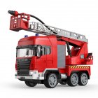 E597 2.4ghz Anti-interference Remote  Control  Fire  Truck Manual 360 Degree Rotary Console Lifting Ladder Car Model Children Toy Boy Gifts E597
