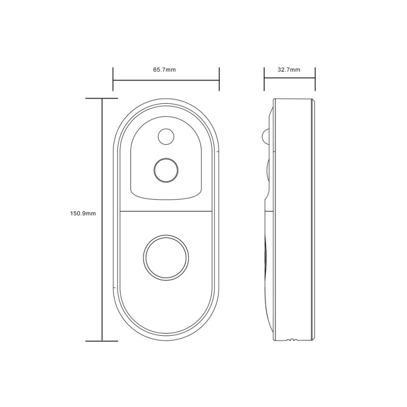 Anytek Wireless WiFi Intercom Video Doorbell Camera Set Door Bell Camera Wifi Video Night Vision 