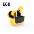 E60 Wireless Bluetooth Headphones Running Sports Music Earphones with Microphone for Android IOS Black Yellow