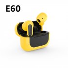 E60 Wireless Bluetooth Headphones Running Sports Music Earphones with Microphone for Android IOS Black Yellow